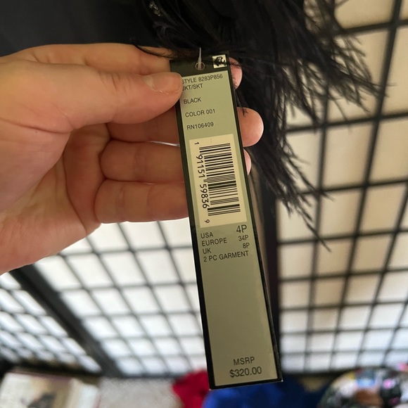 Tahari Feather Skirt Suit Set - Picture 2 of 5